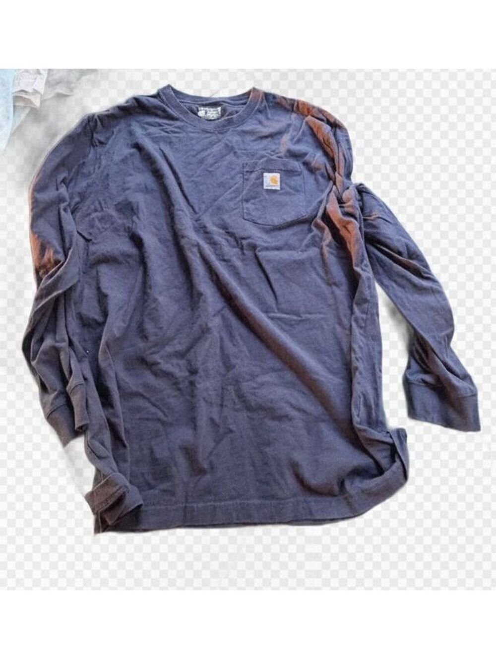 Vintage Carhartt navy long sleeve pocket shirt